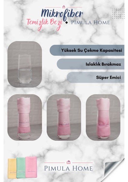 Sadece Suyla Mükemmel Mikrofiber Temizlik Bezi/ Büyük Boy 40 x 60 3'lü Paketiz/tüy Bırakmaz Mikrofiber Sihirli Bez fırsatları