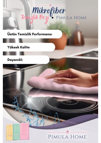 Sadece Suyla Mükemmel Mikrofiber Temizlik Bezi/ Büyük Boy 40 x 60 3'lü Paketiz/tüy Bırakmaz Mikrofiber Sihirli Bez