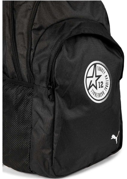 Düz Turkey Nat. Basketball Backpack Sırt Çantası 07981401 Fermuarlı Sportswear Antrenman/Spor Siyah