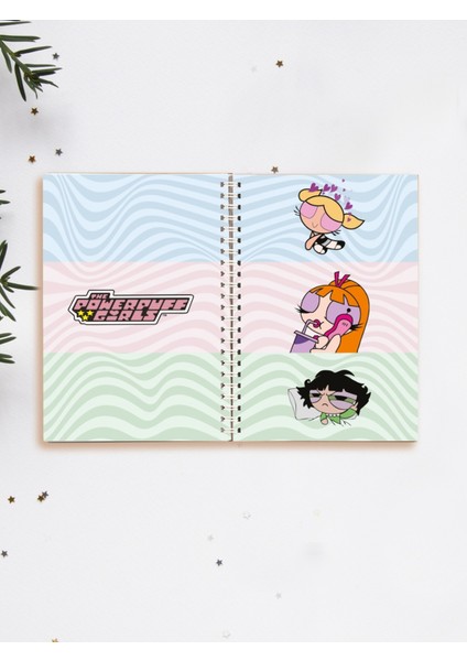 Powerpuff Gils Defter Spiralli A5 96 Yaprak Çizgisiz Defter PYTKDFTR408
