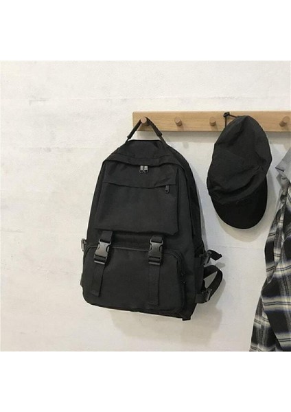 Unisex Siyah Büyük Geniş Palaska Sırt Okul Çantası Ve Laptop Çantası Kumaş Casual/Günlük 2'Li Büyük indirimleri