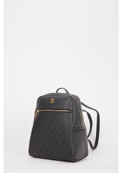 Büyük Boy Siyah Kadın Sırt Çantası 05Po24Y1752 Baskılı 100% Materyal Bilgisi Için Iç Etiketi Kontro