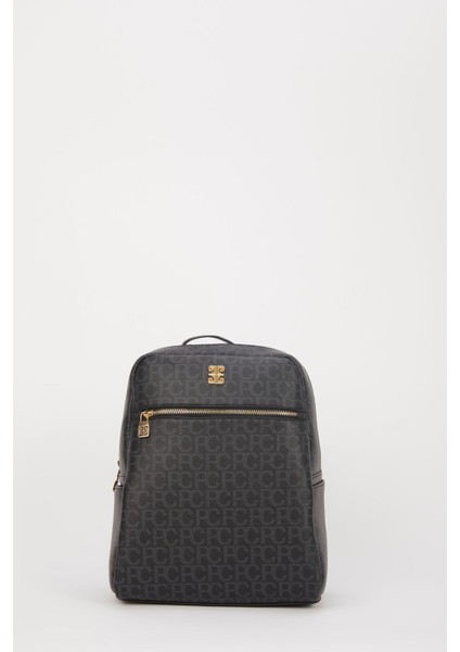 Büyük Boy Siyah Kadın Sırt Çantası 05Po24Y1752 Baskılı 100% Materyal Bilgisi Için Iç Etiketi Kontro fiyatları