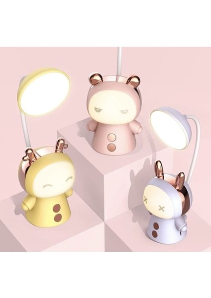 G9 Dekoratif Renk Değiştiren Sevimli Çocuk Odası Gece Lambası Masa Lambası USB Şarjlı Süs Eşyası Pe indirimleri