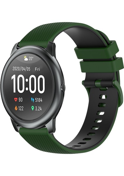 Xiaomi Haylou Rt LS05S Için Iki Renkli Silikon Saat Bandı (Yurt Dışından)