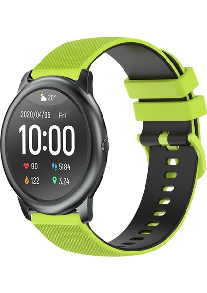 Xiaomi Haylou Rt LS05S Için Iki Renkli Silikon Saat Bandı (Yurt Dışından)