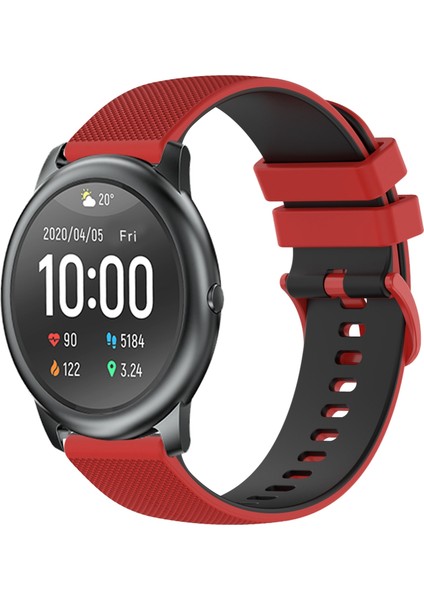 Xiaomi Haylou Rt LS05S Için Iki Renkli Silikon Saat Bandı (Yurt Dışından)