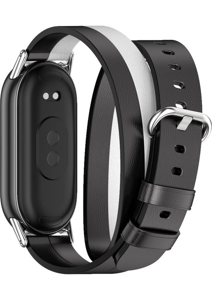 Xiaomi Mi Band 8/9/9 Nfc Için Çift Döngülü Deri Kayış (Yurt Dışından)