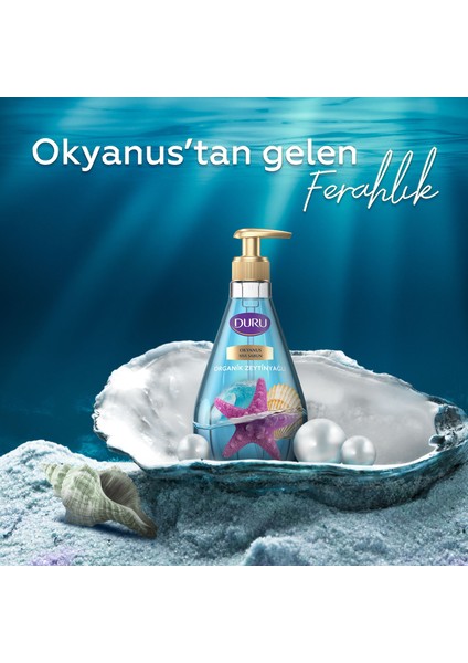 Organik Zeytinyağlı Okyanus Sıvı Sabun 1,5+1,5+500ml