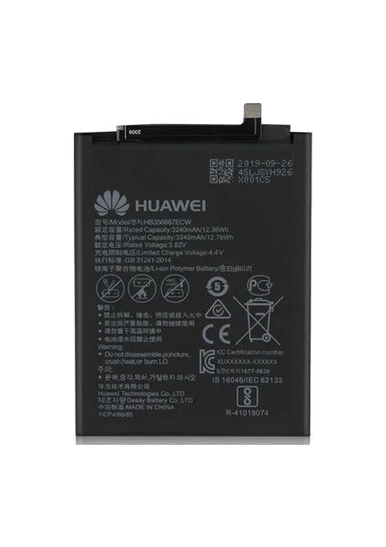 Always Teknoloji Huawei P30 Lite (HB356687ECW) Batarya Pil 3240 mAh