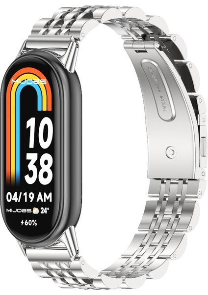 Xiaomi Mi Band 8/9/9 Nfc Için Yedi Boncuklu Metal Kayış (Yurt Dışından)