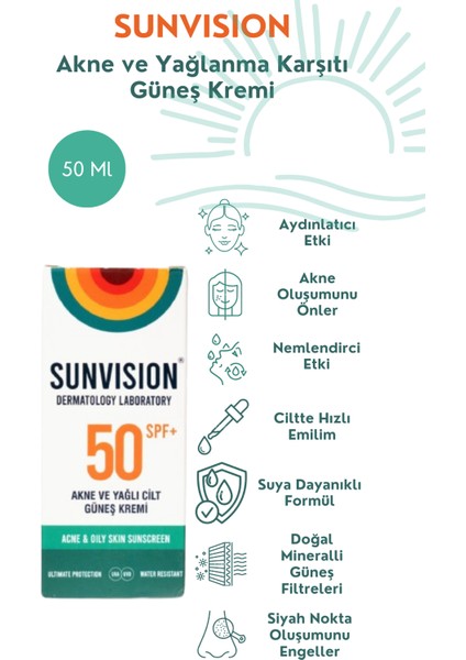 Akne ve Yağlanma Karşıtı Güneş Kremi 50ML