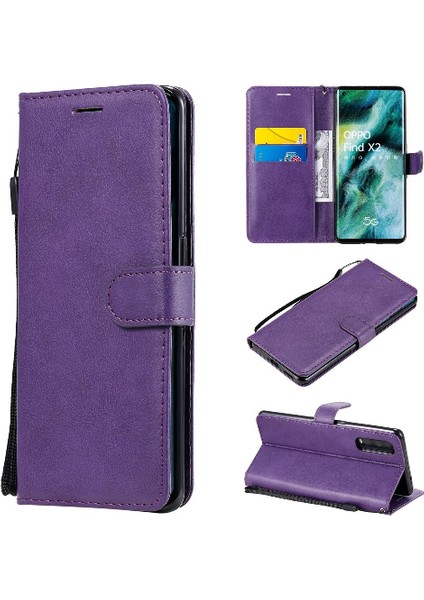 Kart Yuvası Yüksek Kaliteli Deri Klasik ile Oppo Bulmak X2 Için Flip Case (Yurt Dışından)