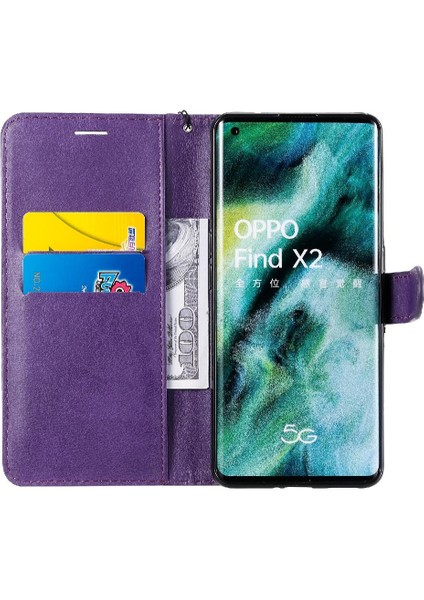 Kart Yuvası Yüksek Kaliteli Deri Klasik ile Oppo Bulmak X2 Için Flip Case (Yurt Dışından)