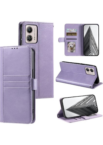 Motorola Moto G54 5g Kickstand Pu Deri 6 Kart Yuvaları Için Flip Case (Yurt Dışından)