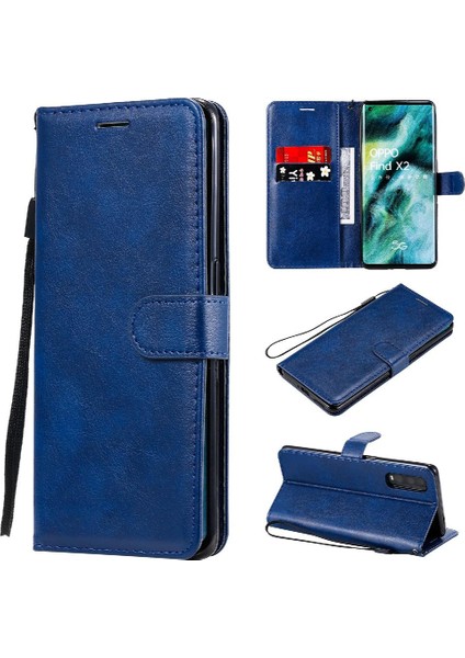 Kart Yuvası Yüksek Kaliteli Deri Klasik ile Oppo Bulmak X2 Için Flip Case (Yurt Dışından)
