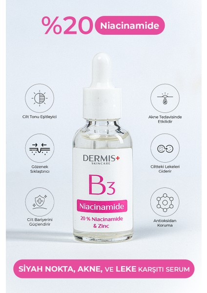 %20 Niacinamide, Siyah Nokta, Leke Ve Karşıtı (B3) Serum