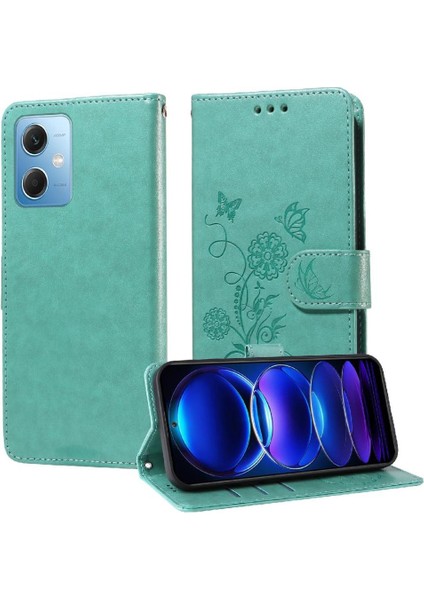 Xiaomi Redmi Not 12 Için Flip Case 5g Çiçek Cardyuvaları Flip Deri (Yurt Dışından)
