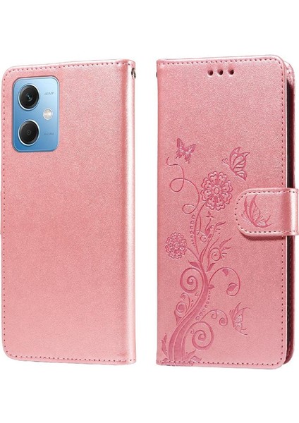 Xiaomi Redmi Not 12 Için Flip Case 5g Çiçek Cardyuvaları Flip Deri (Yurt Dışından)