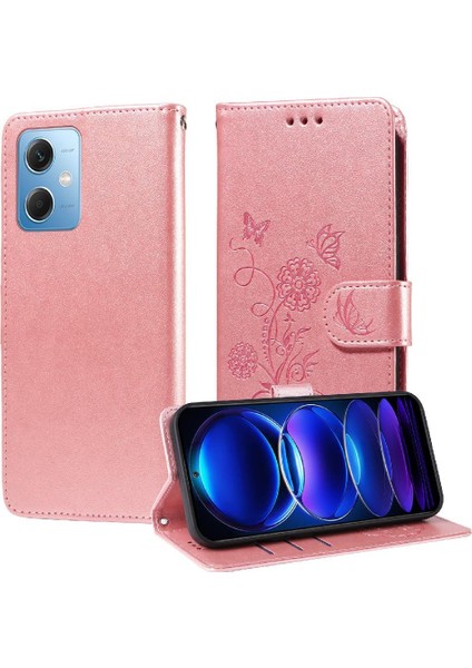Xiaomi Redmi Not 12 Için Flip Case 5g Çiçek Cardyuvaları Flip Deri (Yurt Dışından)