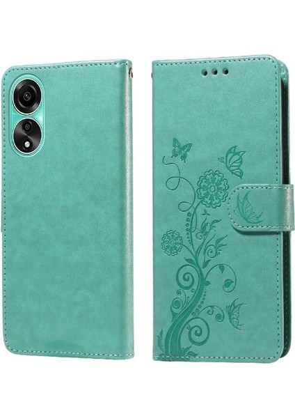 Oppo A78 4g Deri Kart Yuvaları Flip Çiçek Için Flip Case (Yurt Dışından) modelleri