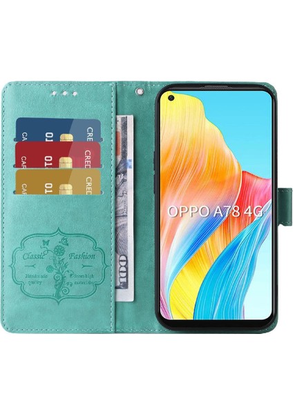 Oppo A78 4g Deri Kart Yuvaları Flip Çiçek Için Flip Case (Yurt Dışından) indirimleri