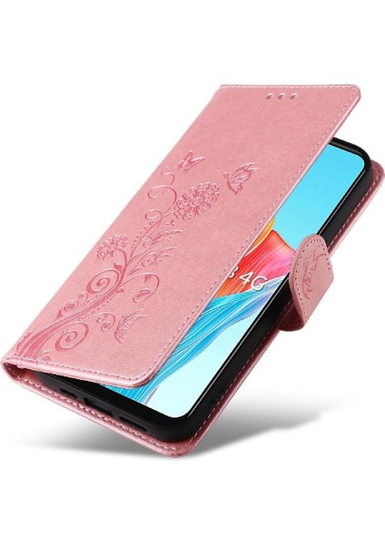 Oppo A78 4g Deri Kart Yuvaları Flip Çiçek Için Flip Case (Yurt Dışından) modelleri