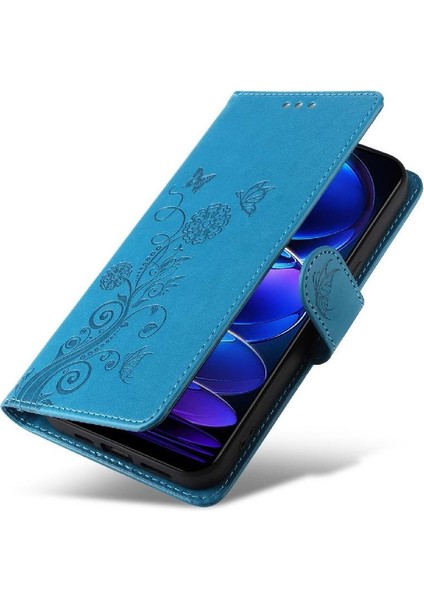 Xiaomi Redmi Not 12 Için Flip Case 5g Çiçek Cardyuvaları Flip Deri (Yurt Dışından)