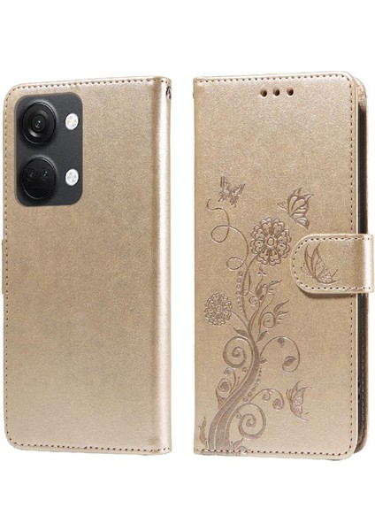Oneplus Nord 3 Deri Kart Yuvaları Flip Çiçek Için Flip Case (Yurt Dışından)