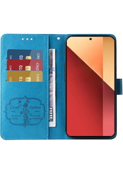 Xiaomi Redmi Not Için Flip Case 13 Pro 4g Çiçek Deri Cardyuvaları Çevirin (Yurt Dışından)