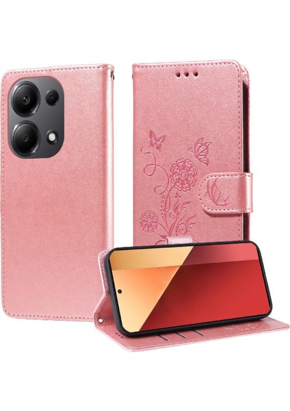 Xiaomi Redmi Not Için Flip Case 13 Pro 4g Çiçek Deri Cardyuvaları Çevirin (Yurt Dışından)