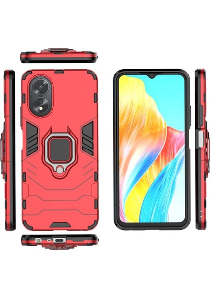 Oppo A38 4g Darbeye Dayanıklı Metal Halka Tutucu Için Halka Araç Montaj Kickstand Vaka (Yurt Dışından)