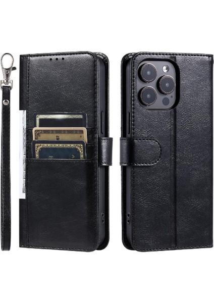 Iphone 12 Için Flip Case Pro Max Cüzdan Pu Deri 6 Kart Yuvaları Kickstand (Yurt Dışından)