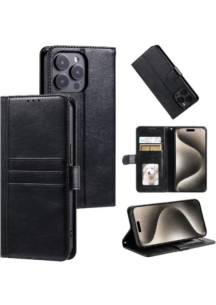 Iphone 12 Için Flip Case Pro Max Cüzdan Pu Deri 6 Kart Yuvaları Kickstand (Yurt Dışından)