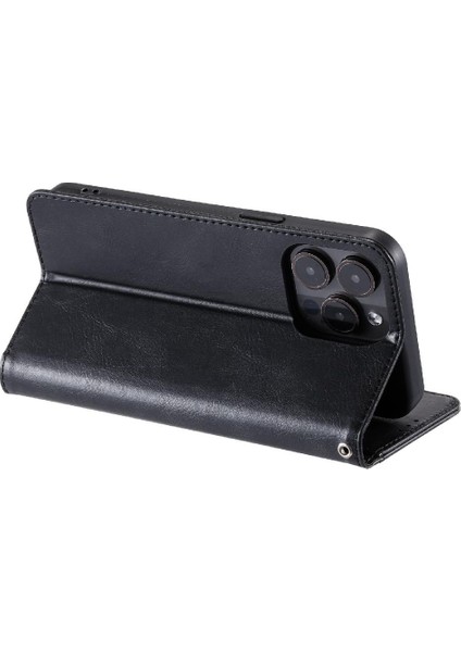 Iphone 12 Için Flip Case Pro Max Cüzdan Pu Deri 6 Kart Yuvaları Kickstand (Yurt Dışından)