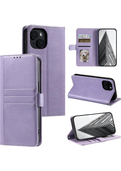 Iphone 14 Için Flip Case Artı 6 Kart Yuvaları Pu Deri Cüzdan Kickstand (Yurt Dışından)