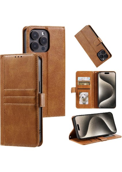 Iphone 14 Için Flip Case Pro Max Kickstand Pu Deri Cüzdan 6 Kart Yuvaları (Yurt Dışından)