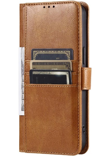 Iphone 14 Için Flip Case Pro Max Kickstand Pu Deri Cüzdan 6 Kart Yuvaları (Yurt Dışından)