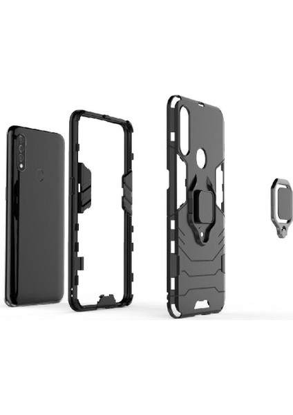 Oppo A8/oppo Metal Metal Halka Tutucu Sınıfı Için Halka Araç Montaj Kickstand Kılıfı (Yurt Dışından) modelleri