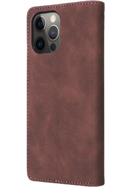 Iphone 12 Için Flip Case Pro Max Cüzdan Darbeye Kapak Kapak Basit Kılıf (Yurt Dışından)