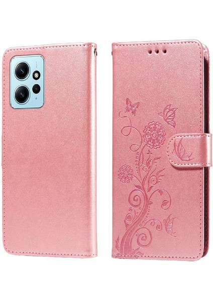 Xiaomi Redmi Not 12 Için Flip Case 4g Cardyuvaları Çiçek Deri Flip Case (Yurt Dışından)