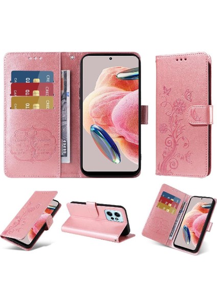 Xiaomi Redmi Not 12 Için Flip Case 4g Cardyuvaları Çiçek Deri Flip Case (Yurt Dışından) fırsatları