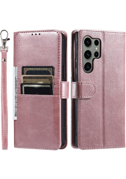 Samsung Galaxy S24 Için Flip Case Ultra Kickstand 6 Kart Yuvaları Cüzdan Pu (Yurt Dışından)