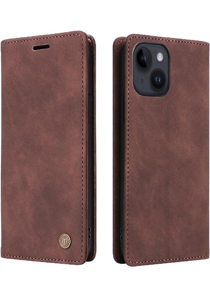 Iphone 14 Için Kılıf Artı Kapak Kapak Basit Iş Cüzdan Deri Kılıf (Yurt Dışından)
