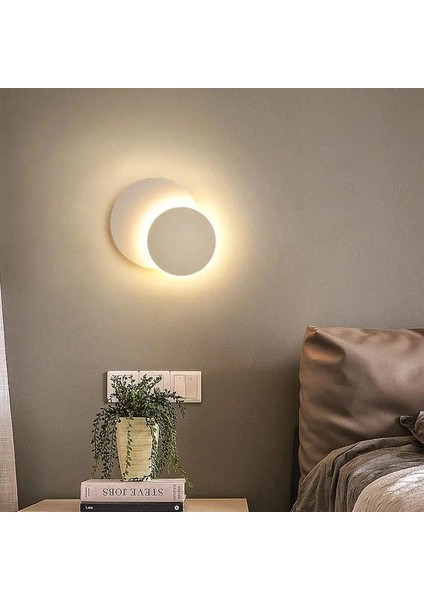 Alüminyum Kasa, Elektrikle Çalışır, 6 Watt 3000K Günışığı LED Aplik, Banyo, Balkon, Yatakbaşı Apliği