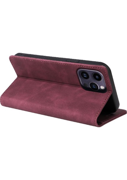Iphone 15 Için Kılıf Pro Max Kapak Çevirin Basit Iş Deri Kılıf Cüzdan (Yurt Dışından)