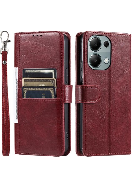 Xiaomi Redmi Not Için Flip Case 13 Pro 4g Pu Deri Kickstand 6 Kart (Yurt Dışından)