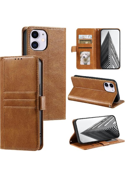 Iphone 11 Için Flip Case Kickstand 6 Kart Yuvaları Cüzdan Pu Deri (Yurt Dışından)