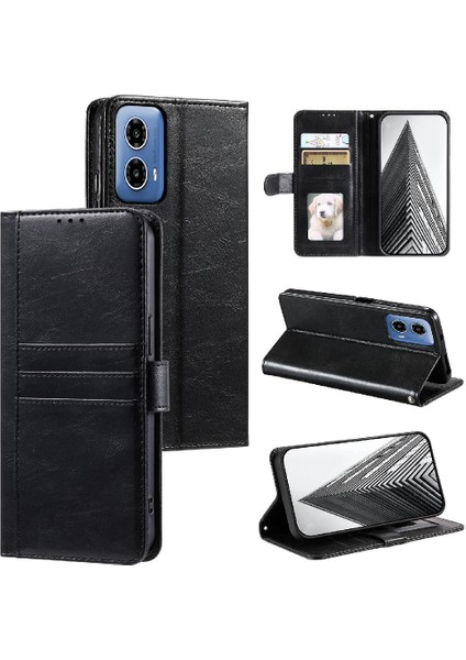 Motorola Moto G54 5g Kickstand Pu Deri 6 Kart Yuvaları Için Flip Case (Yurt Dışından)