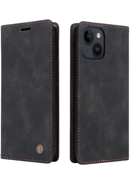 Iphone 14 Için Kılıf Artı Kapak Kapak Basit Iş Cüzdan Deri Kılıf (Yurt Dışından)